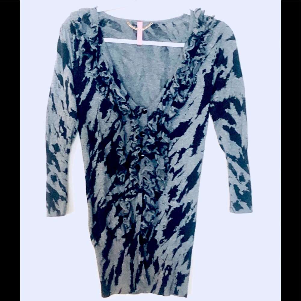 Charlotte Tarantola Black & gray zebra  sweater